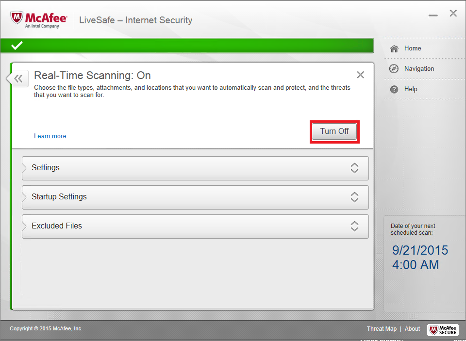 How to set Antivirus Exclusions for McAfee LiveSafe on PC Running ...